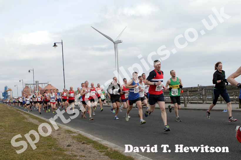 Soon after the start of the Transped Blyth Valley 10k.